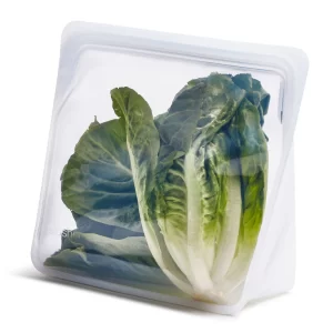 Stasher Premium Silicone Reusable Food Storage Stand-Up Mega Bag - Clear: Microwave-Safe, Heat-Resistant, BPA-Free