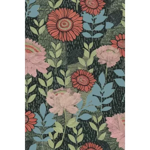 RoomMates Tamara Dry Botanical Garden Peel & Stick Wallpaper: Removable Adhesive Branch Pattern, Green, 28.29 Sq Ft Coverage