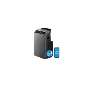 Midea DUO 10,000 BTU SACC Smart Inverter Portable Air Conditioner, Grey