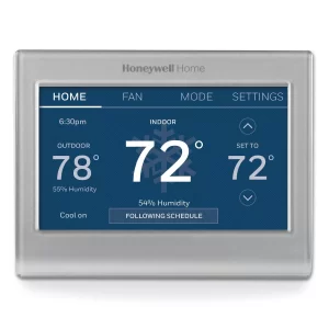 Honeywell Home Wifi Color Touchscreen Thermostat 2.0: Programmable, Gray, Plastic, 1-Year Warranty