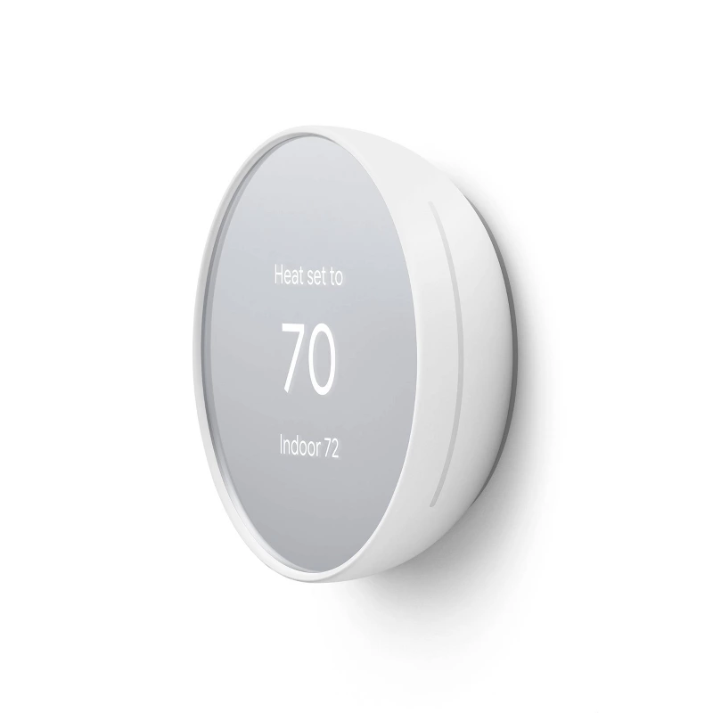 Google Nest Thermostat Cotton Snow: Energy Star Certified, Wi-Fi Enabled, Smartphone App Control, Backlit Display