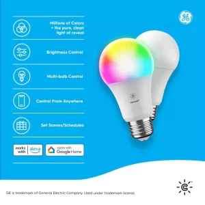GE 3pk Cync Reveal Full Color A19