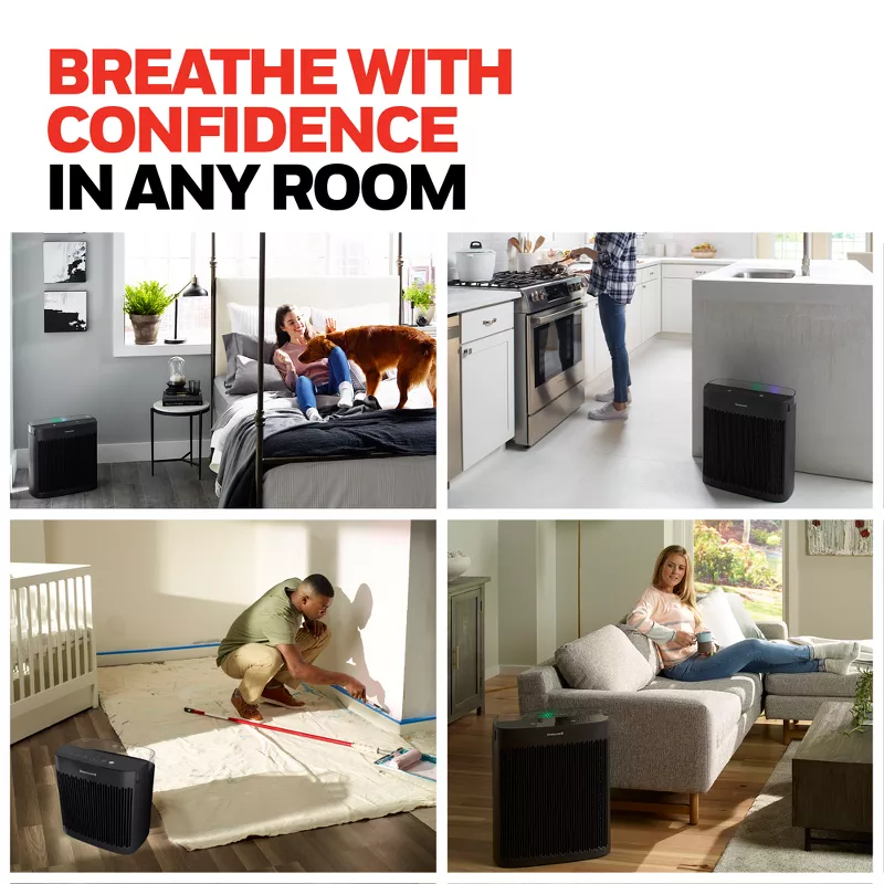 Honeywell Insight HEPA Air Purifier HPA5100B Black: Quiet Operation, 4 Settings, 800-1000 sq. ft. Coverage, 12-Month Filter Life