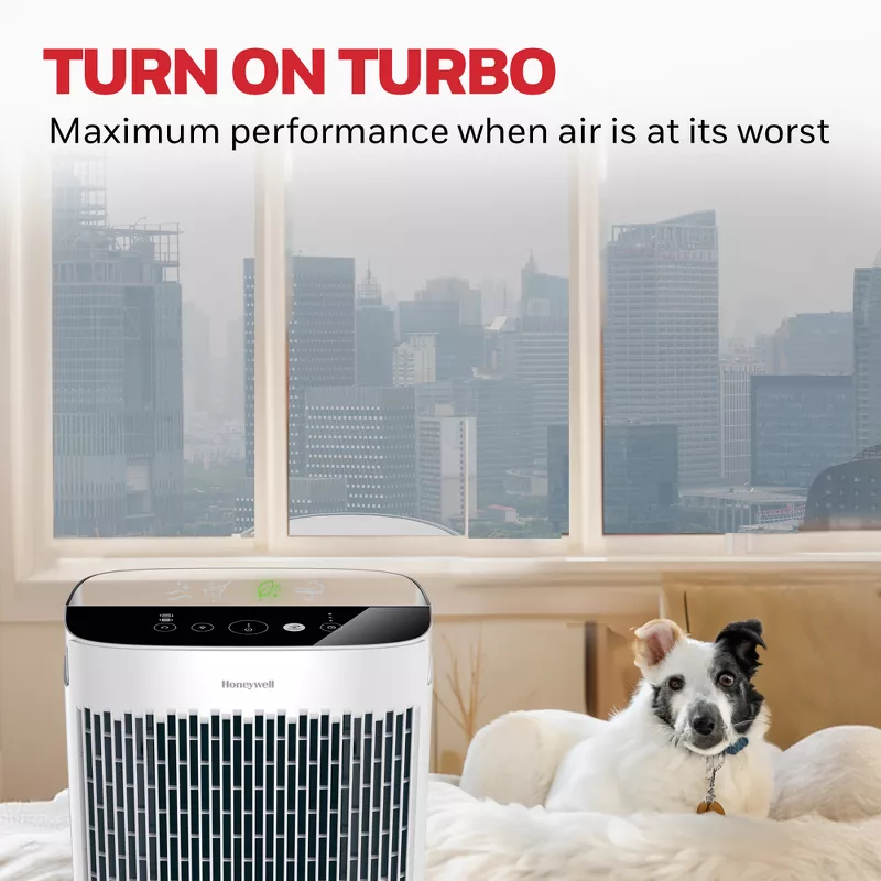 Honeywell Insight 190' Medium-Large Rooms HEPA HPA5100WV1 Air Purifier White: Quiet Fan, Carbon Filter, Energy Star Certified