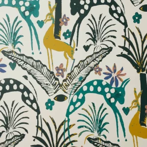 Fiesta Animals Peel and Stick Wallpaper Cream - Opalhouse™ designed with Jungalow™: Adhesive, Removable, Vinyl, Multicolor
