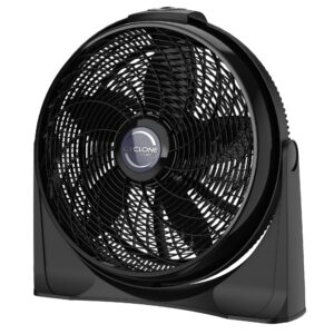 Lasko Floor Cyclone Fan without Remote: 20" Adjustable Tilt, Wall Mountable, 3 Speeds, Indoor Use, 2000 CFM, Black